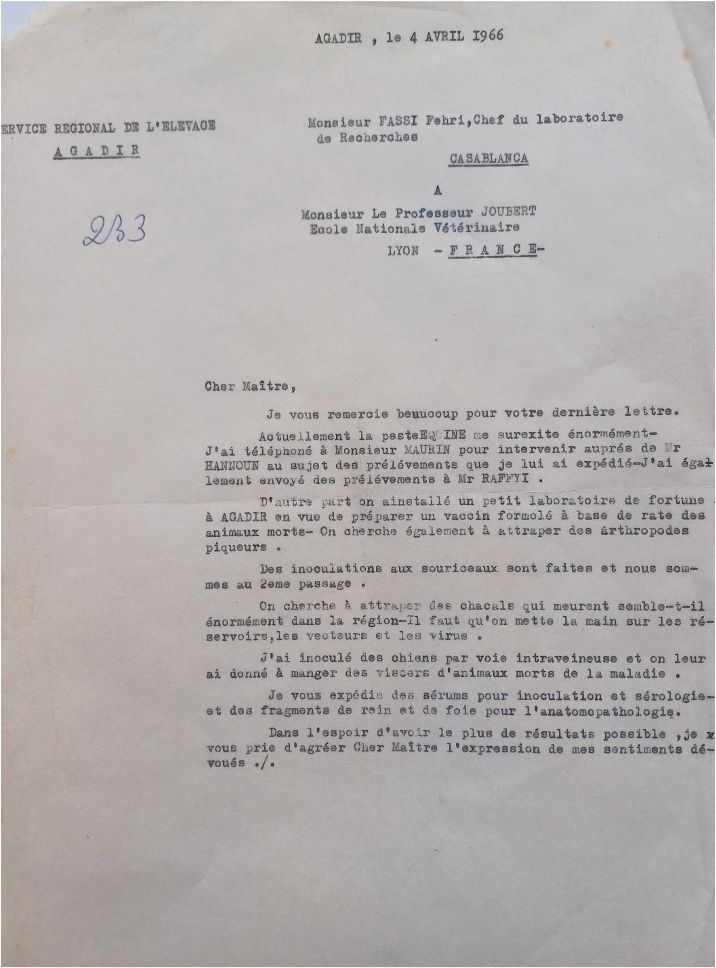 Lettre MMFF